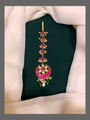 Jadau Kundan Rain Drop Chain With Moon Drop Down - HA0010