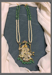 Beautiful Pearl Haram with Radha Krishna Peandent - PB00121