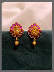 Lakshmi in Ruby Stud Earring in Nakshi - NE00546