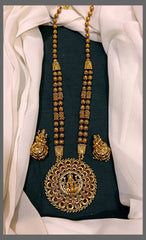 Antique Lakshmi Pendent with Beads Haram - PB00252