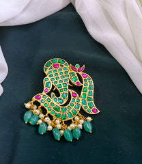 Ganesha Kundan Pendant - KP00133