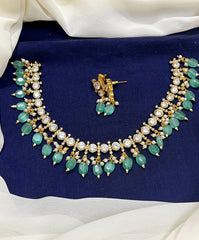 Little Green Naskhi Necklace with Earring - NN0098