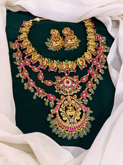 Lakshmi with Ruby Jadau Kundan Haram - KH0087