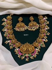 Peacock Necklace in Jadau Kundan - KH0072