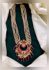 Pearl Chain with Chandbali Pendent in Kundan Haram - KH00133
