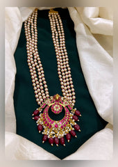Pearl Chain with Chandbali Pendent in Kundan Haram - KH00133