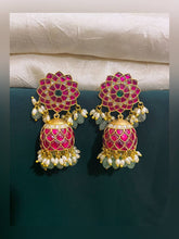 Jadau Flower Jimikki in Kundan - KE00139