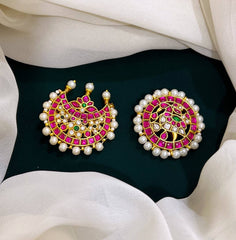 Chandbali Multi Color in Kundan - HA006