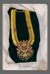 Kashu Mala with Lakshmi Pendent in Kundan - KH00177