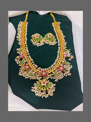 Rice Pearl Necklace in Kundan - KH00203