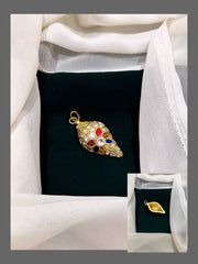 Jadau Shanku Pendant - KP00116