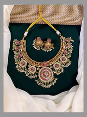 Jilebi Necklace in Jadau - KN00352