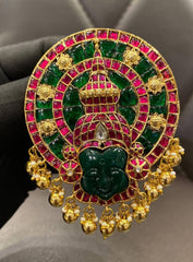 kathakali Pendent in Kundan - KP00100