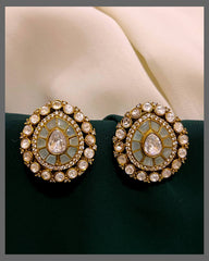 Beautiful White Stone Stud In Victorian - VE00130