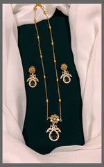 Beautiful Double Peacock With Emerald Stone Pendent - VN00100