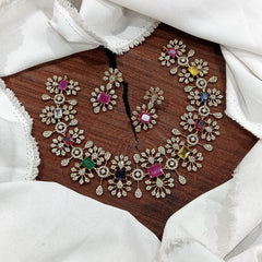 Multi Color Daimond Necklace - DN0042