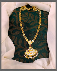 Vintage Collection Green Heart Necklace In Nakshi - NN00339