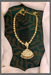Vintage Panchaloham Collection White Stone Necklace In Nakshi - NN00342