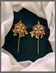 Beautiful Flower Bugadi With Pearl - BU00111