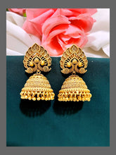 Beautiful Peacock Jhumki In Nakshi - NE00404