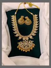 Mango Necklace With Gold Pearl In Nakshi - NN00352