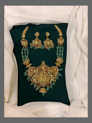 Radha Krishna Kante set With Emeral Pearl In Nakshi - NN00353