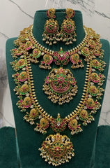 Jadau Mango Guttipusalu In Bridal Combo - BC0013