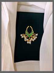 Beautiful Nose Ring With Pearls - NR0039