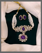 Victorian Necklace With Pearls - VN00114