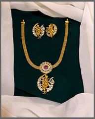 Beautiful Krishna Necklace In Nakshi - NN00430