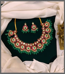 Bottu Mala With Emerald Pearls - KN00468