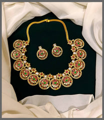 Bottu mala multi color in Kundan - KN00364