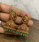 Beautiful Peacock Jhumki In Nakshi - NE00495