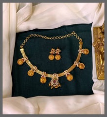 Multicolor Flower and Ram Parivar Necklace - NN00459