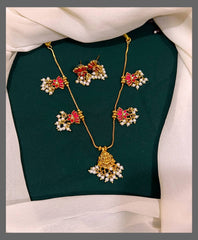 Beautiful Chain With Lotus and Lakshmi Pendent - NN00470