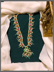 Multicolor Pearl With Emerald Pendent - PB00131