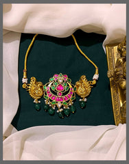 Peacock Kundan Necklace - KN00484