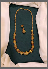 Antique Gold Pearl Necklace - PB00233
