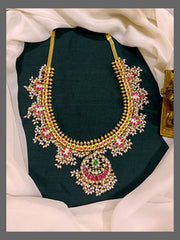 Jadau Guttipusalu Haram With Rice Pearls In Kundan - KH00312