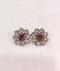 Elegant Flower Stud In Victorian - VE00214