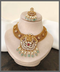 Antique Necklace With Lakshmi Pendent - NN00651