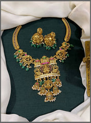 Beautiful Temple Design Lakshmi Kundan Necklace - KN00546