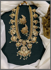 Guttipusalu Ambani Set Haram With Pearls - KH00332