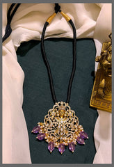 Lord Venkatachalapathy Pendant with Black Dori - BD0081