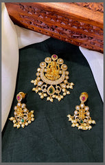 Beautiful Stone Lakshmi Pendant - NP0088