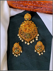 Beautiful Krishna Pendant With Earrings - NP0089