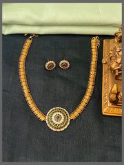 Beautiful Nakshi Necklace With Pendant - NN00780