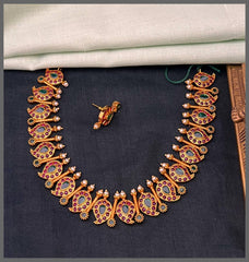 Beautiful Mango Necklace In Nakshi - NN00808
