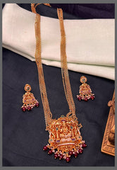 Lakshmi Haram With Earrings In Nakshi - NH00382