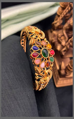 Beautiful Navratna Flower Bracelet - BG00412